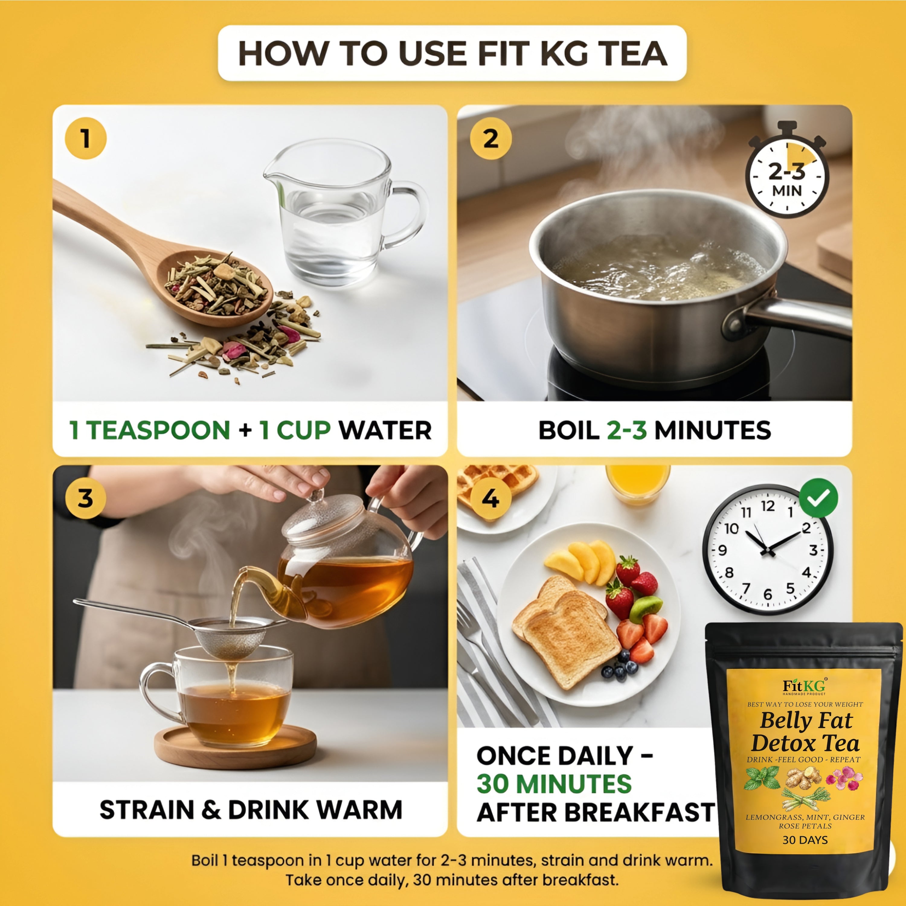 BELLY FAT DETOX TEA (30 days)