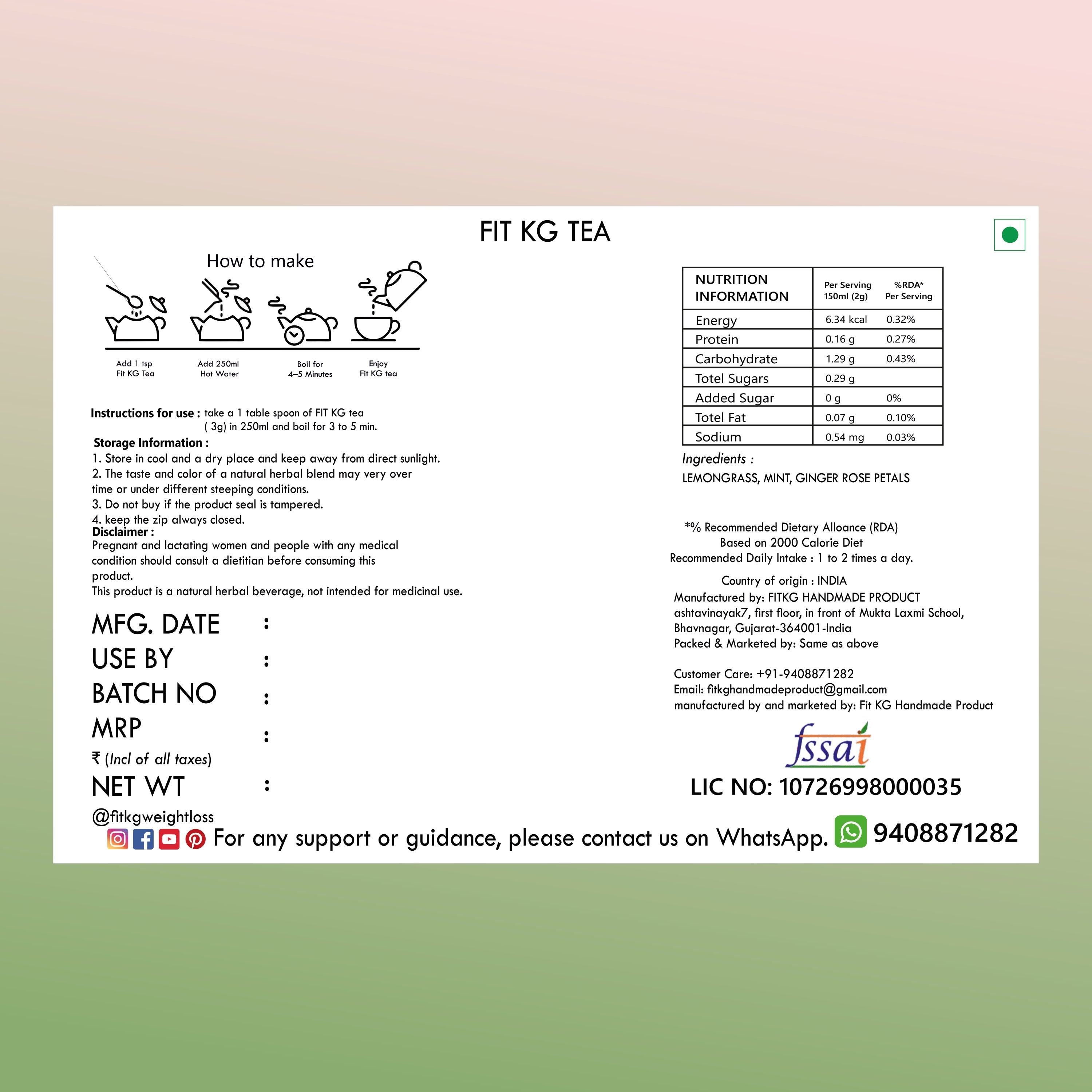 BELLY FAT DETOX TEA (30 days)